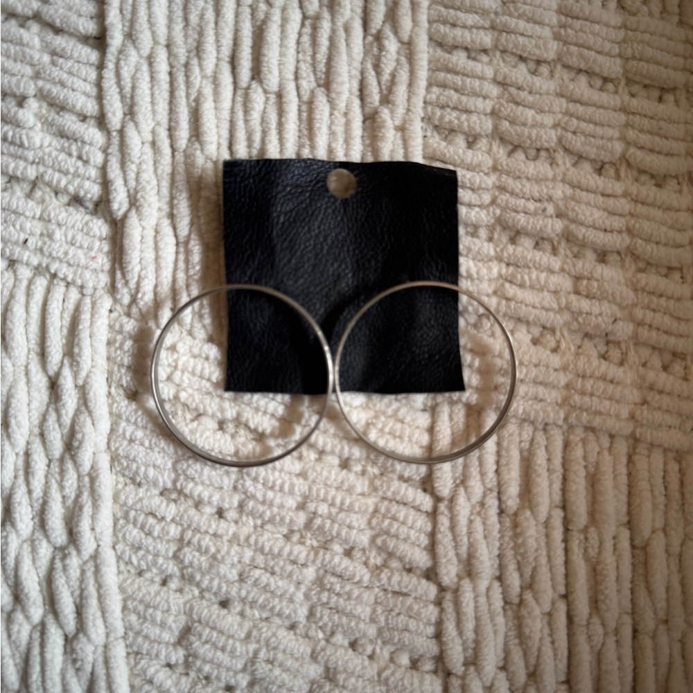 NWT Free People Silver Hoop Earrings